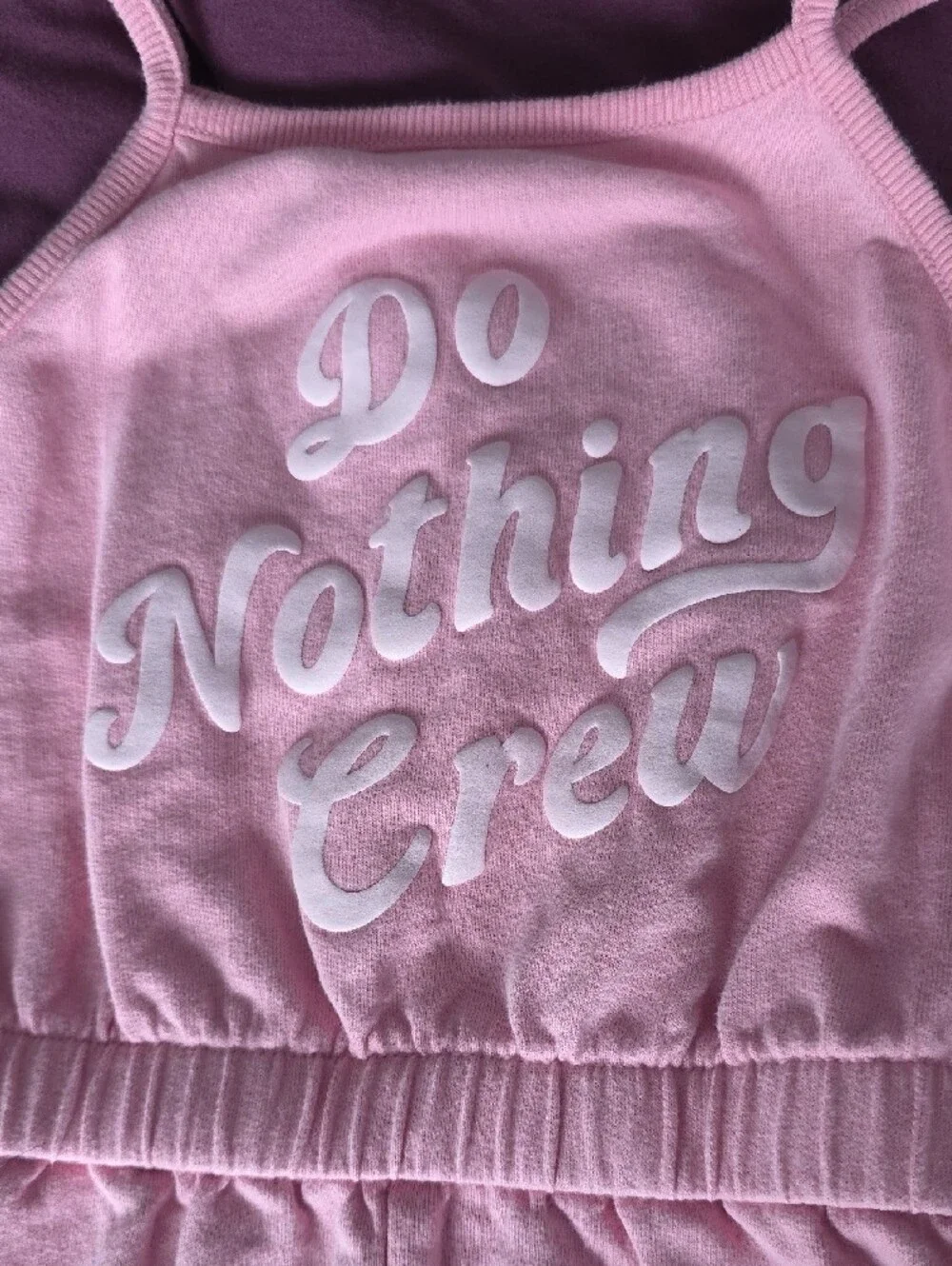 NWOT Carter's Pink 'Do Nothing Crew' Girls' Romper